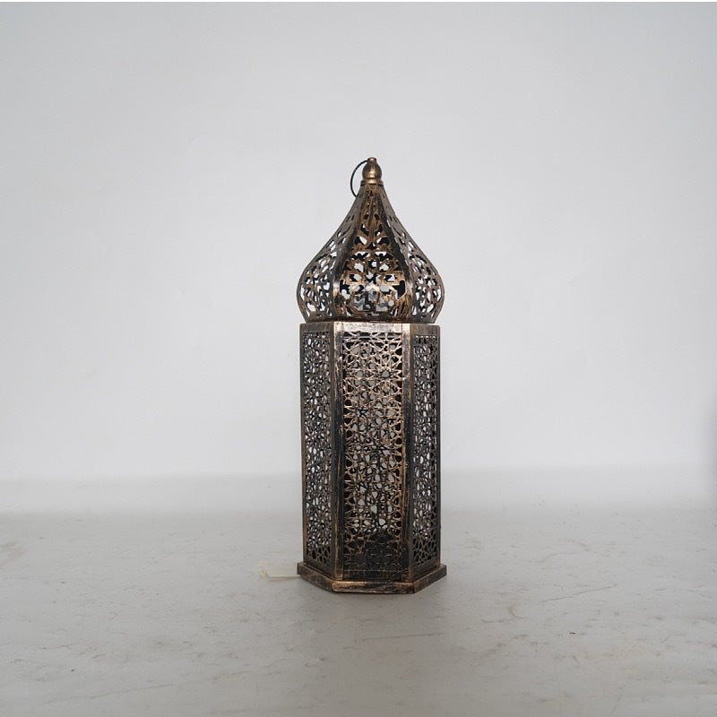 Moroccan Iron Candle Lantern Retro Portable Decor