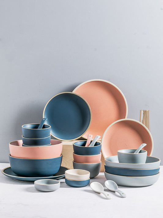 Nordic Style Ceramic Tableware Set for One Person