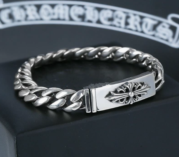 Letter Bracelet Vintage Thai Silver Cross Dice Bracelet