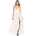 Off-Shoulder Evening Dress with Slimming Fit