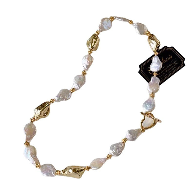 Baroque Pearl Necklace and Bracelet Set