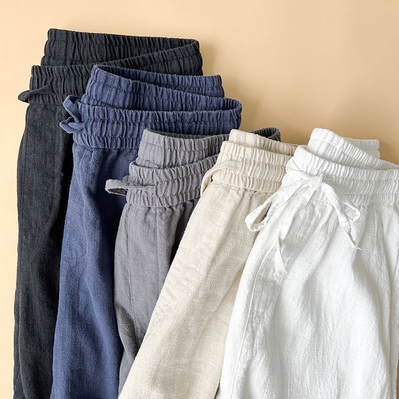 Cotton And Linen Casual Men's Trousers
