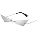 New personality cat eye frameless sunglasses men and women trend fashion street beat sunglasses narrow side glasses S9028
