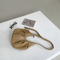 New Arrival Pleated Horn-Shape Creative Niche Soft PU Leather Dumpling Bag