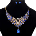 Colored Diamond Peacock Necklace