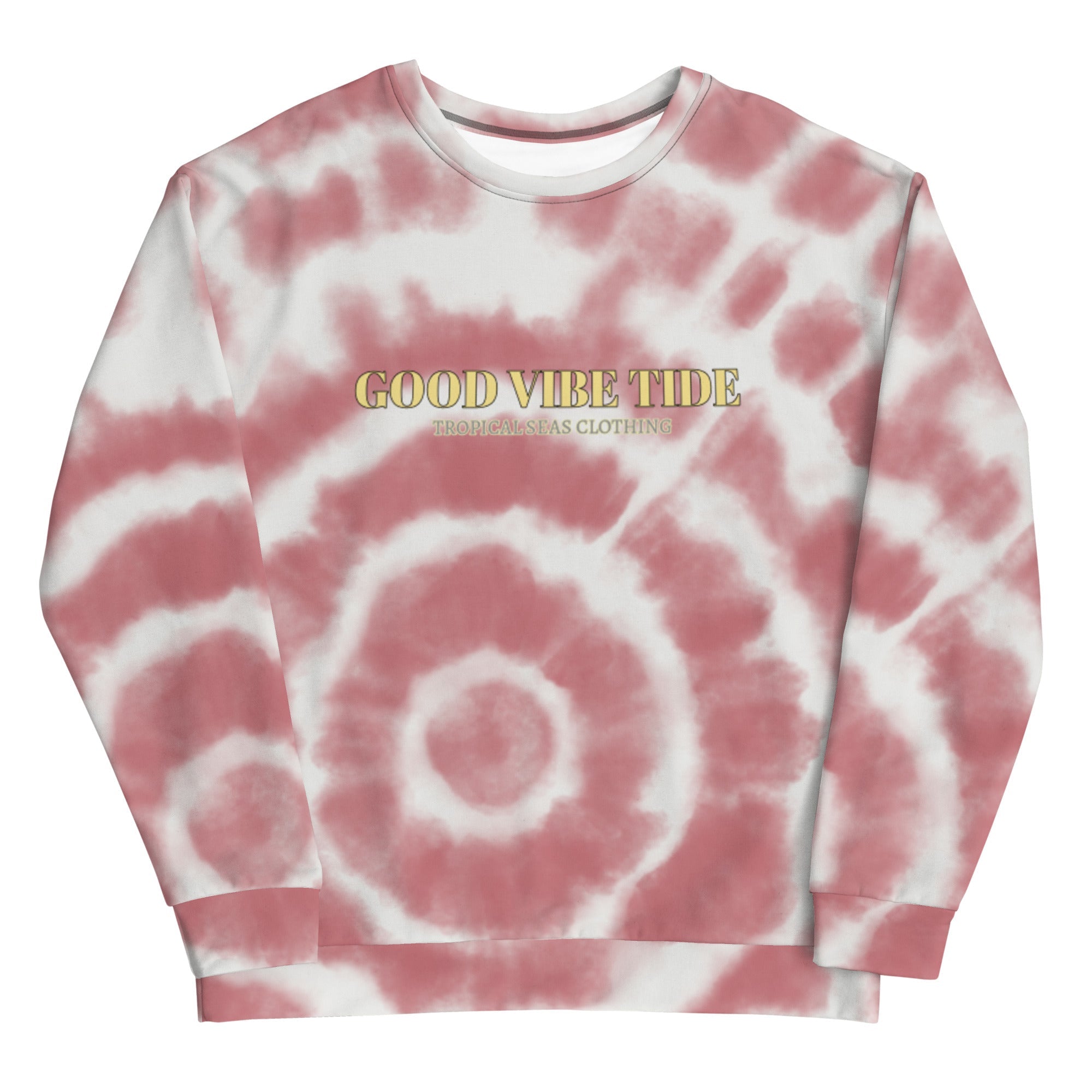Red Tie-Dye Vibe Tropical Sweatshirt Rumanglobalcraft