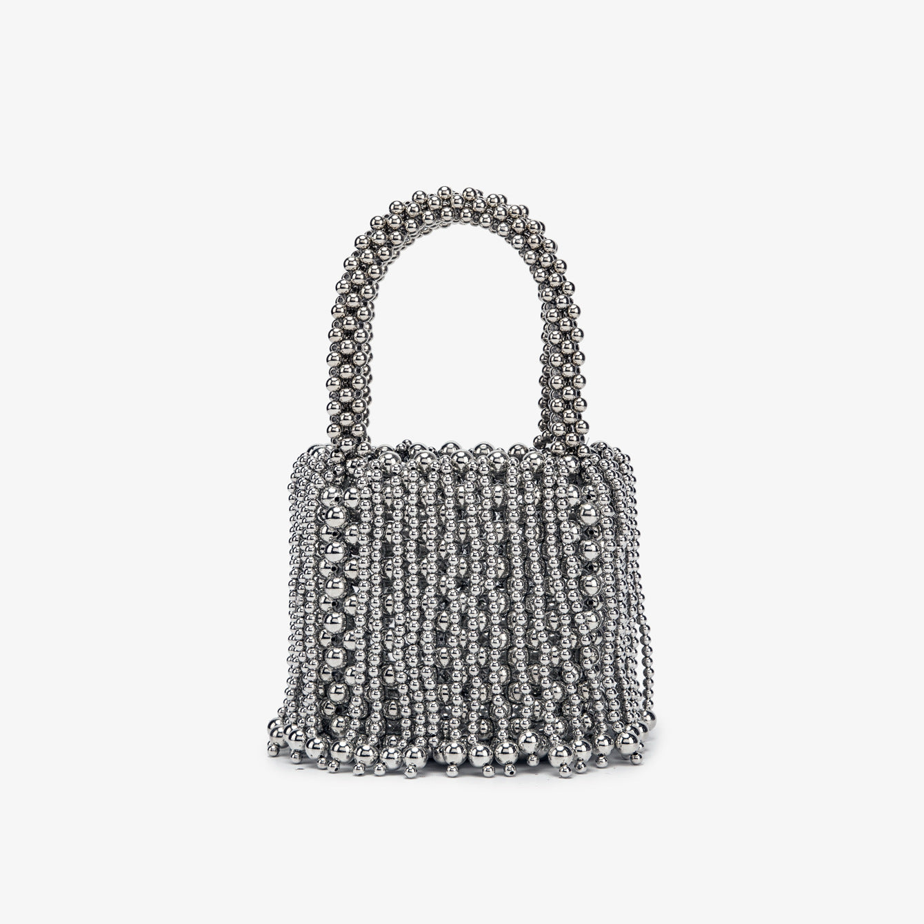 New Dual-color Amber Acrylic Cat-eye Bead Pure Hand-braided Bag