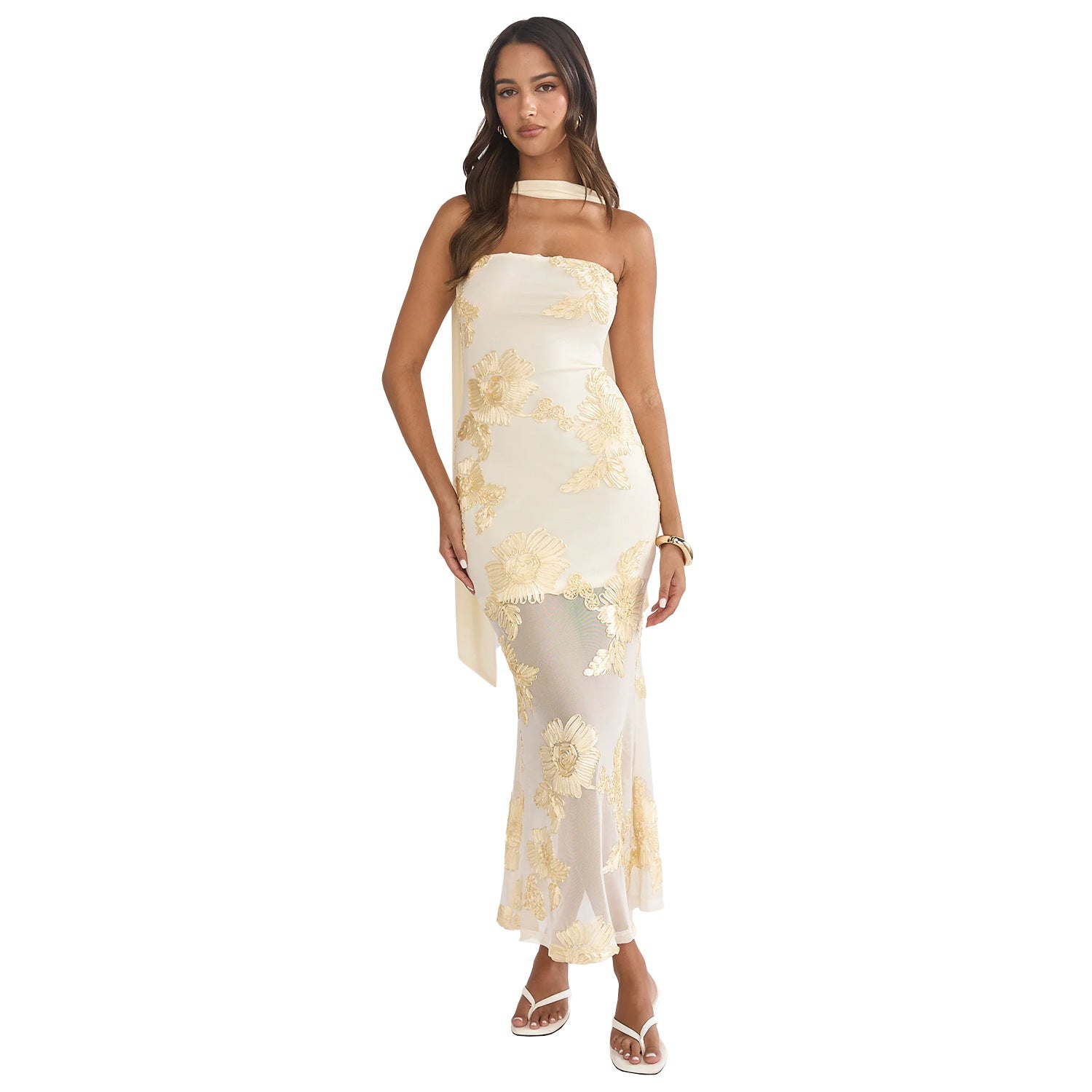 Tailored backless dress