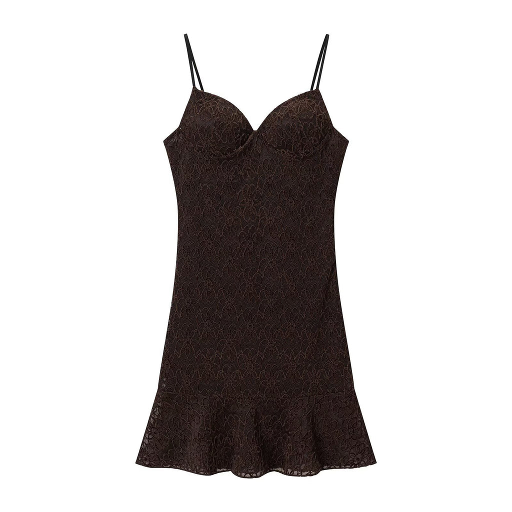 Chic Lace Strapless Short Dress for Women