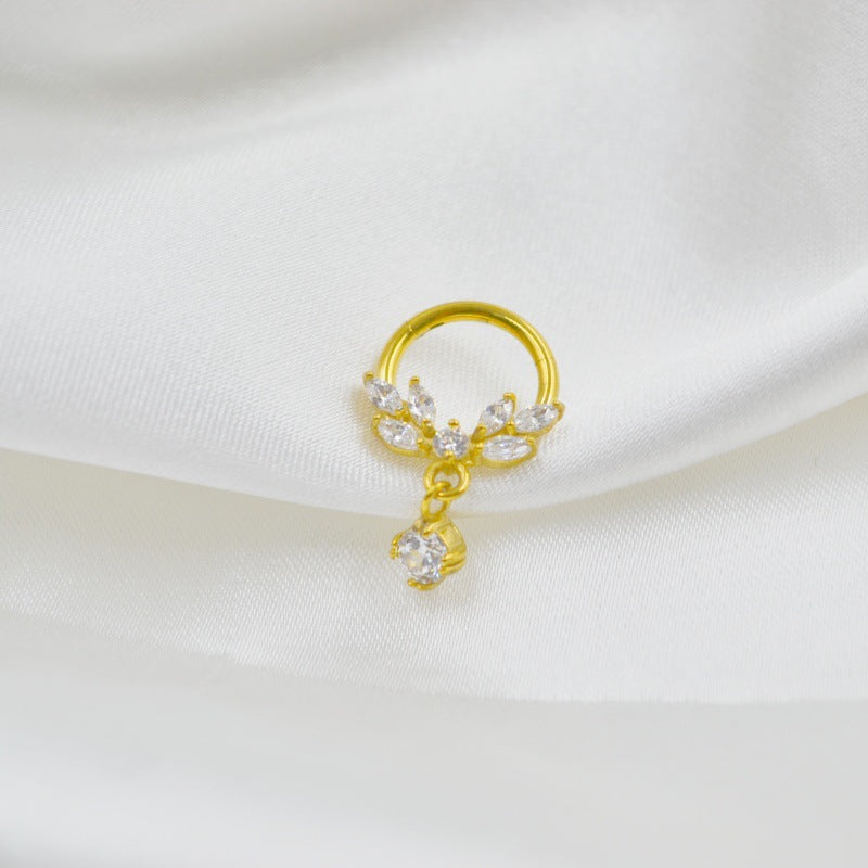 316L Medical Steel New Zircon Nasal Septum Nail