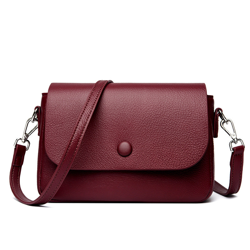 Women's Fashionable Simple One-Shoulder Cowhide Bag