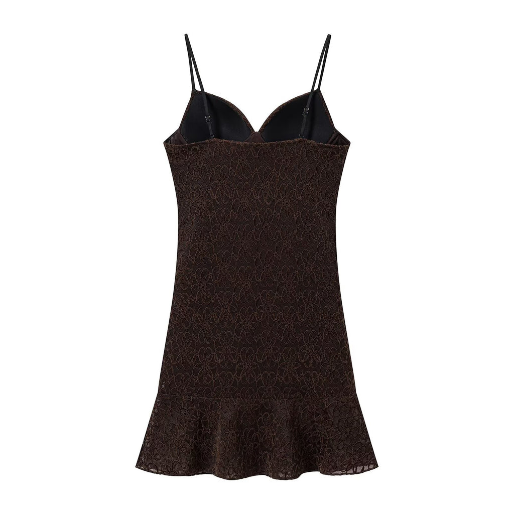 Chic Lace Strapless Short Dress for Women