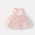 Bow Backless Dress, Baby Girl Cool Sweet Princess Mesh Puff Skirt