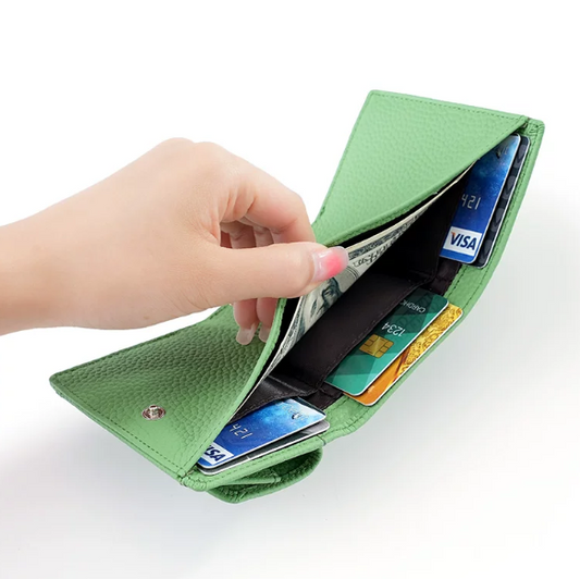 Genuine Leather Small Wallet RFID Coin Purse Money Clip eprolo