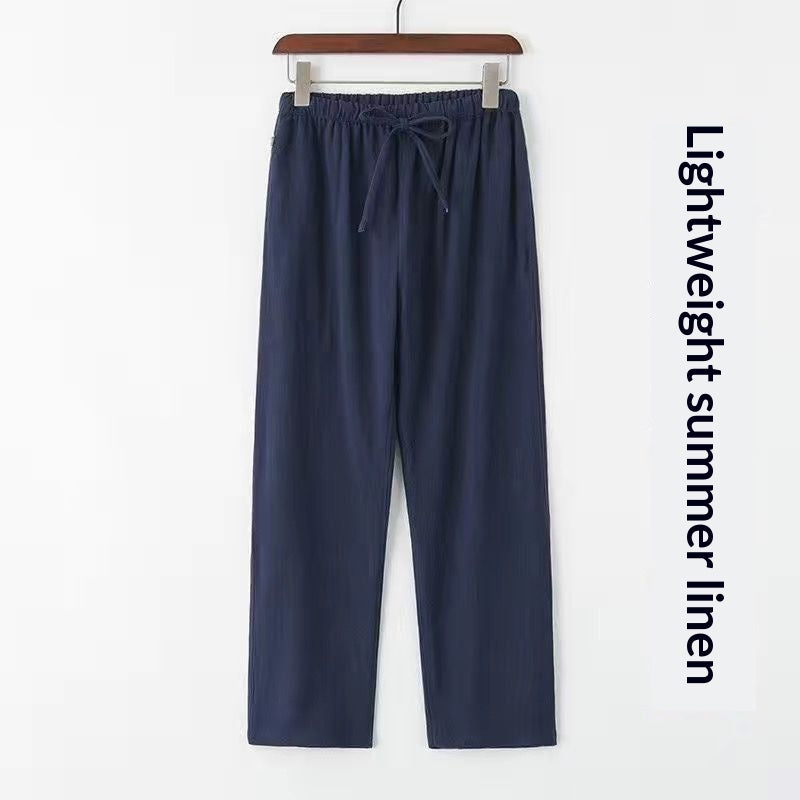 Cotton And Linen Casual Men's Trousers