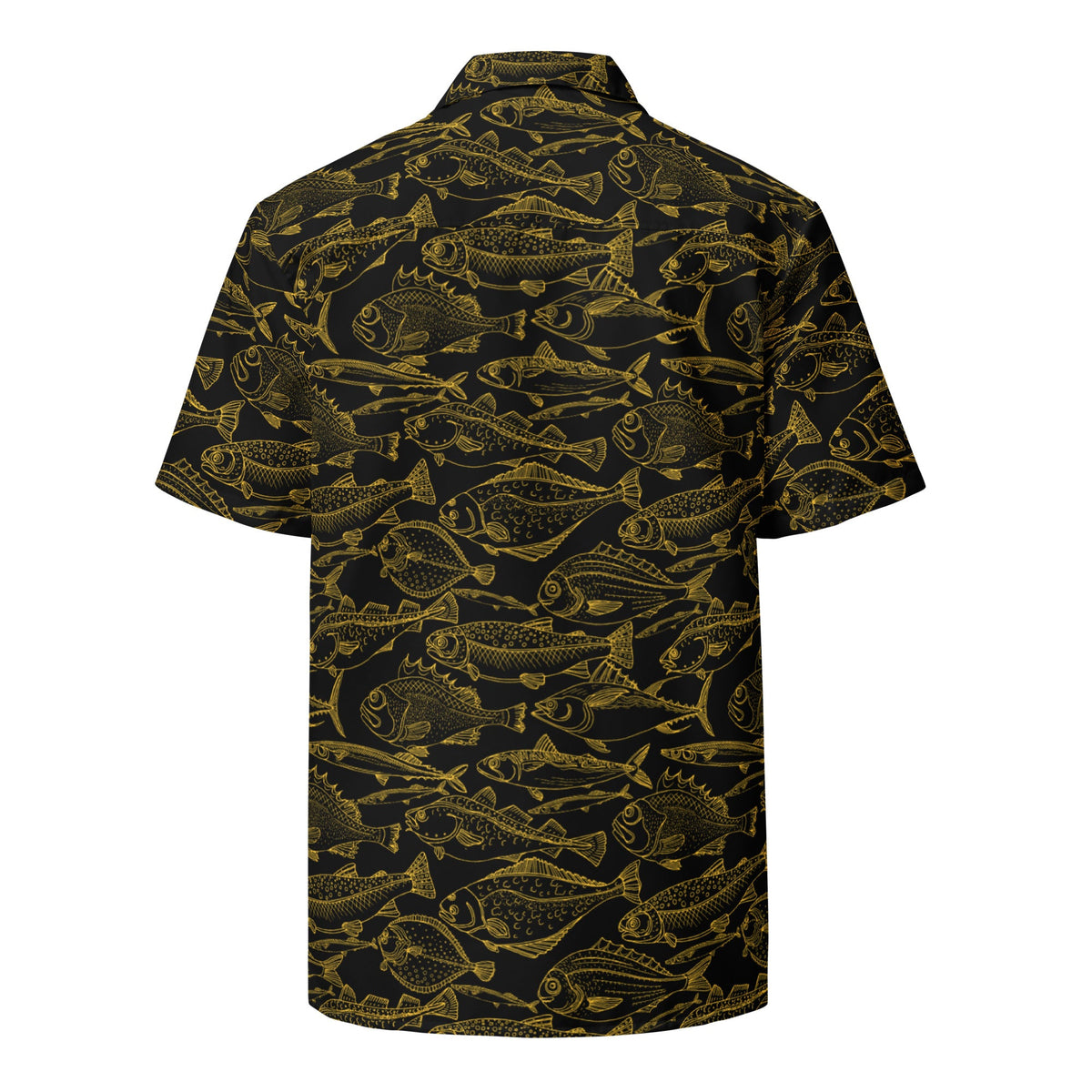 Men’s Sea of Gold Hawaiian Button Shirt Rumanglobalcraft