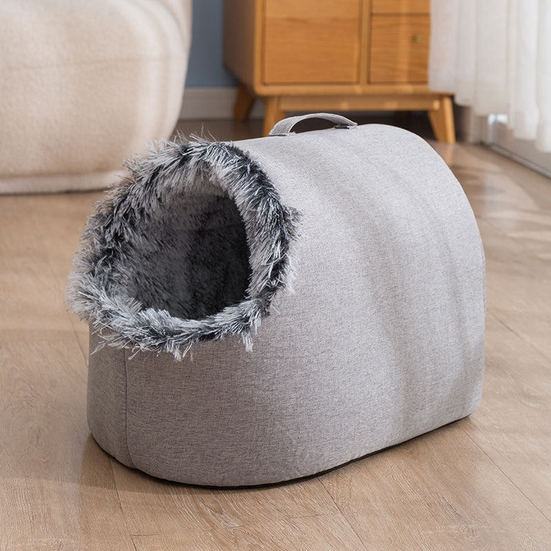Plush Enclosed Pet Nest Sleeping Bag