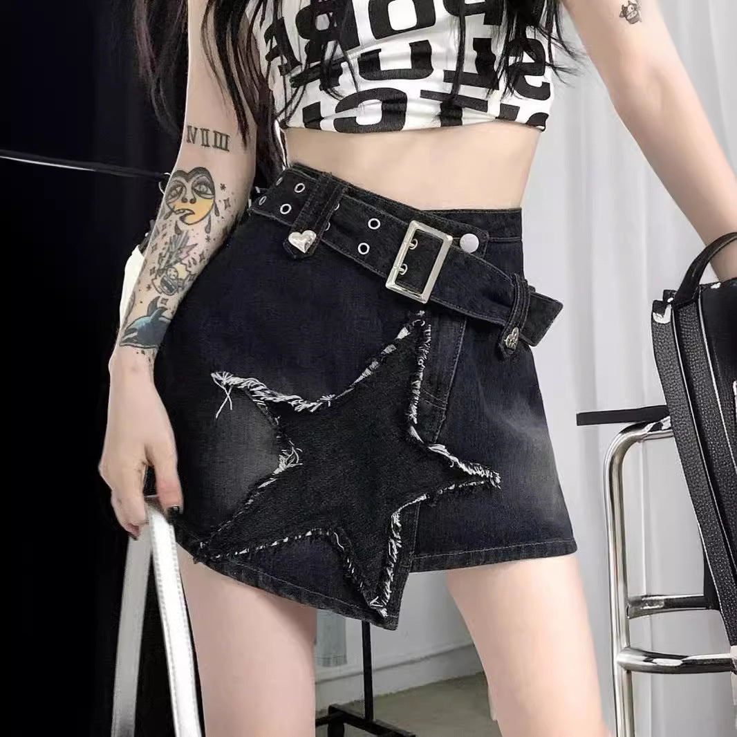 Women's Denim A-Line Skirt