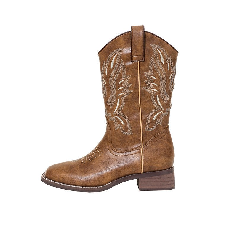 Vintage Embroidered Western Cowboy Boots