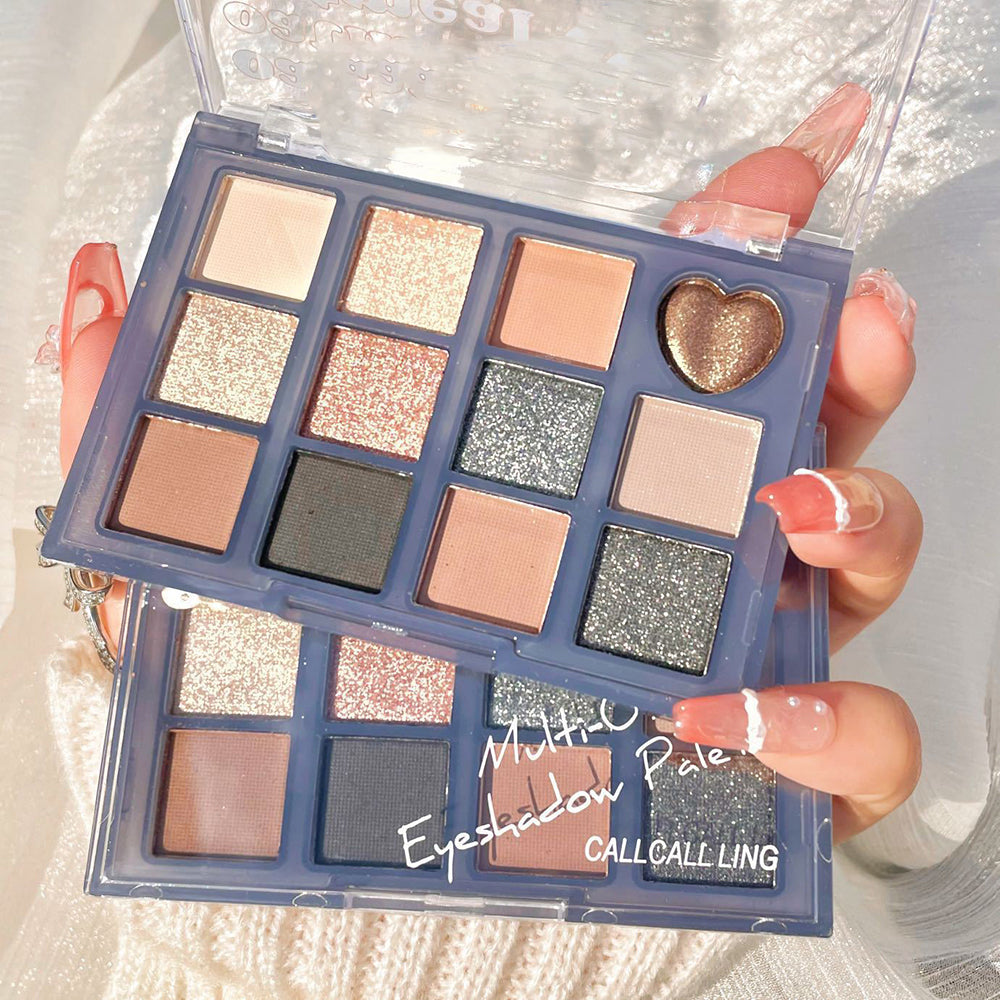 12-Color Matte and Shiny Eyeshadow Palette
