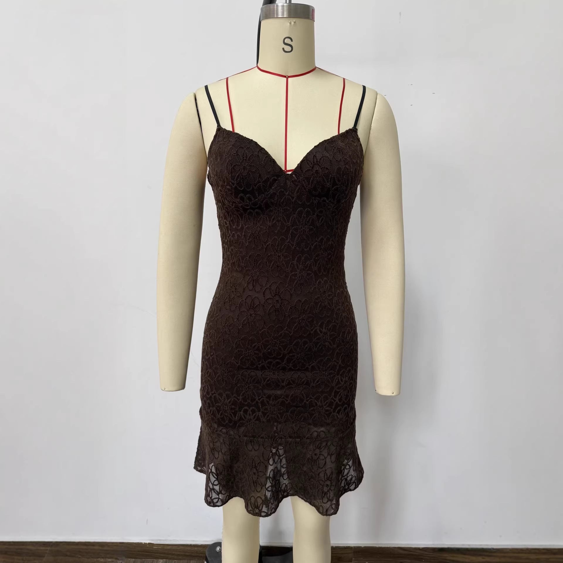 Chic Lace Strapless Short Dress for Women