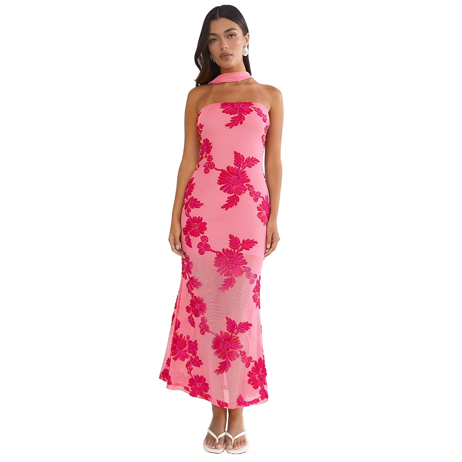 Tailored backless dress