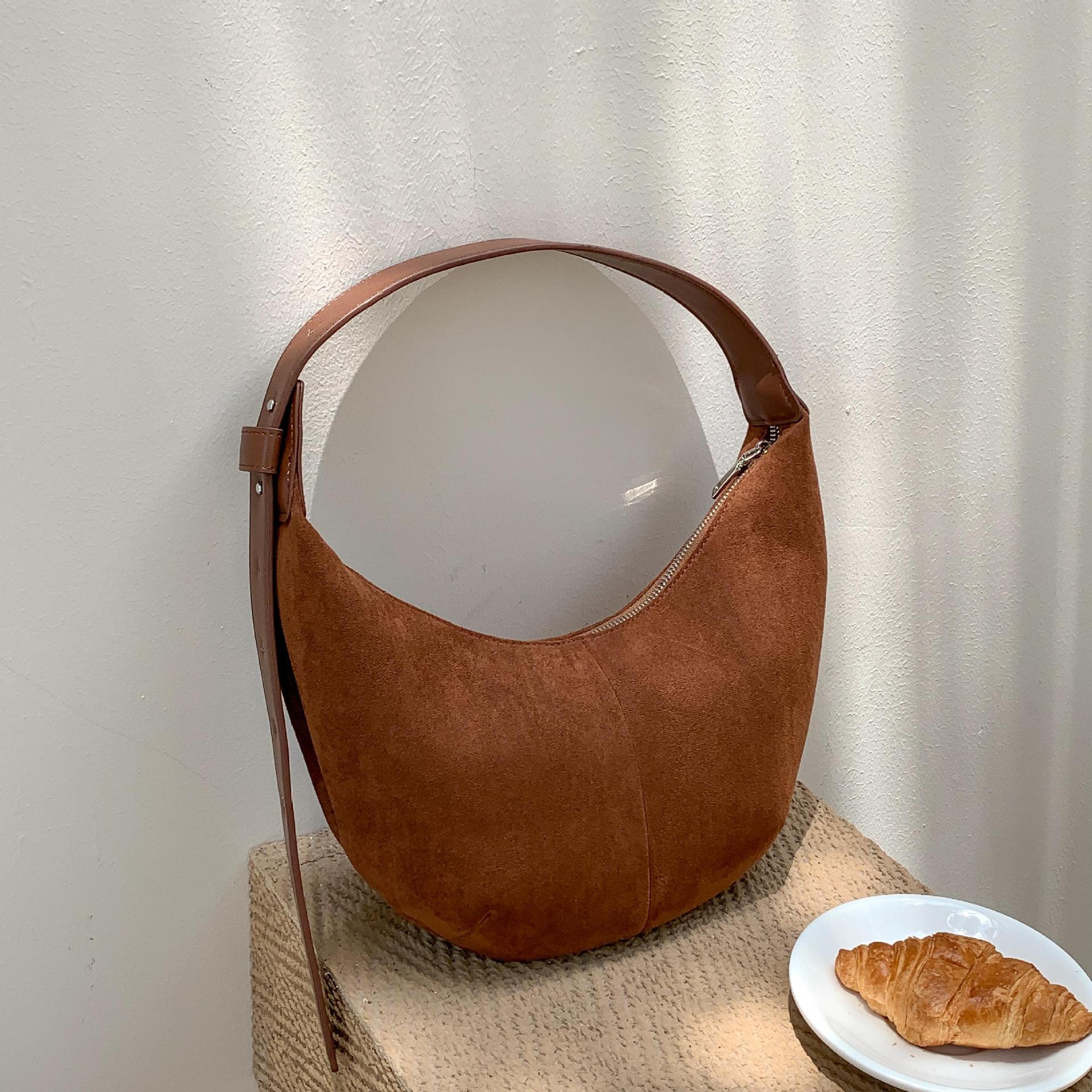 Retro Underarm Suede Bag Niche Trendy Handbag