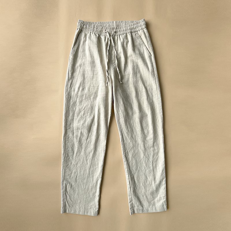 Cotton And Linen Casual Men's Trousers