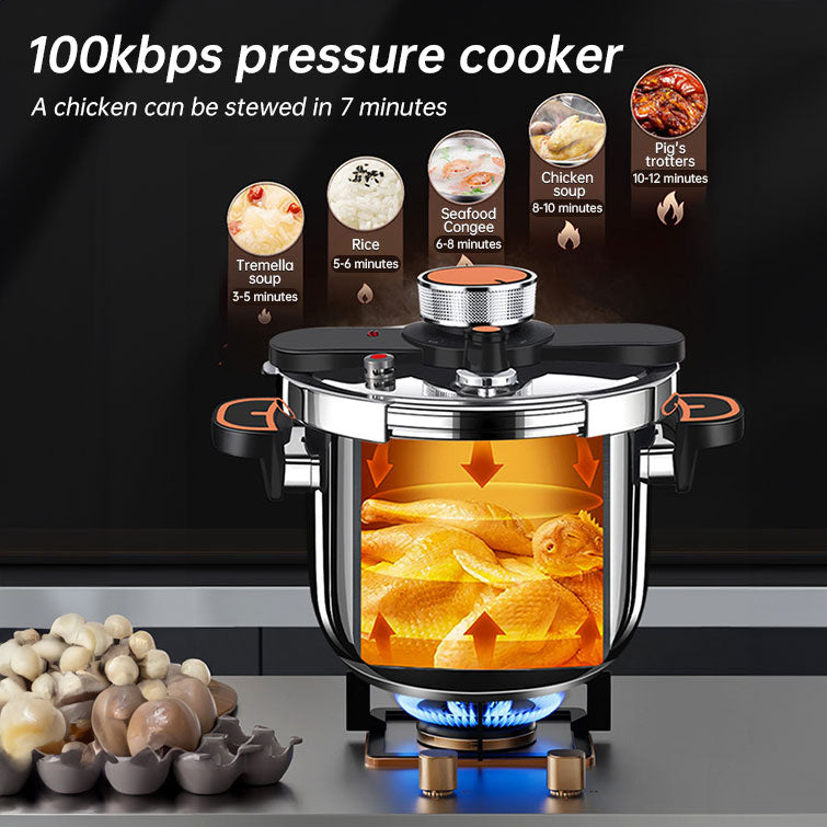 4L/6L Stainless Steel Pressure Cooker, Multi-functional Explosion-proof Pressure Pot for Gas Stove,  Electric P eprolo