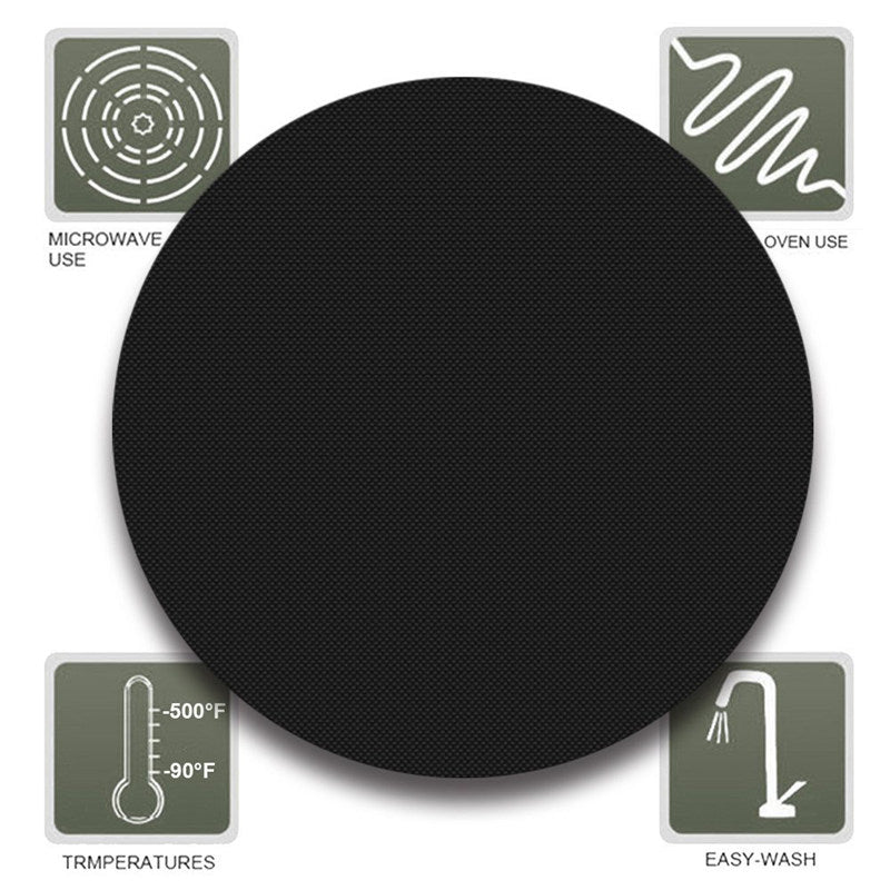 High-Temperature Non-Stick Round BBQ Mat 15.75”