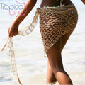 Long Beach Cover-Up Bikini Top for Women, Sexy Swimwear, Hollow-Out Mesh Beach Shawl, Island Style Swim Dress