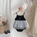 Cute Lace Trim Sleeveless Romper for Baby Girls, Summer Lightweight Onesie with Skirt Design eprolo