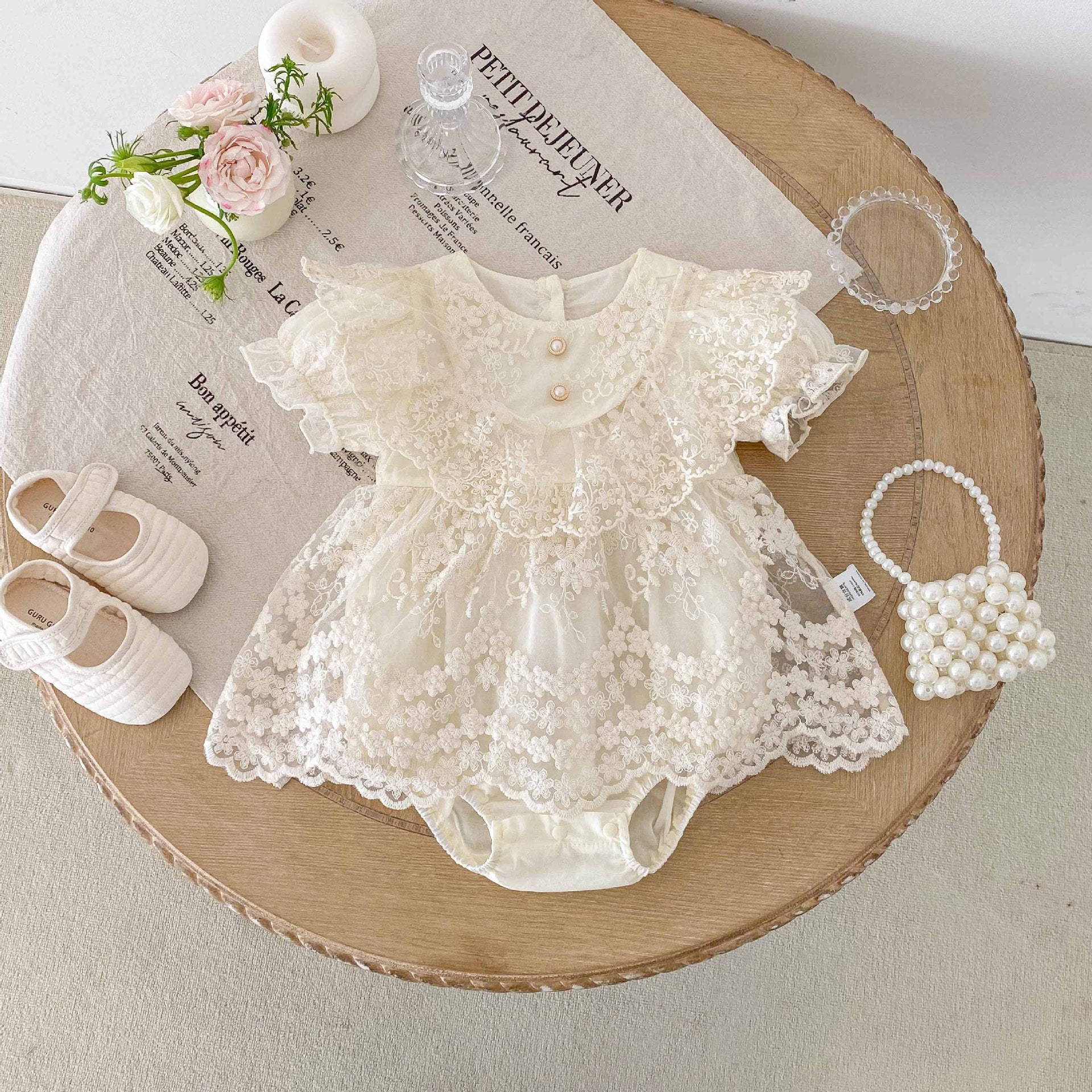 Baby Clothes Romper Summer Sweet Princess Onesie Dress 1st Birthday Outfit Newborn Cotton Bodysuit
