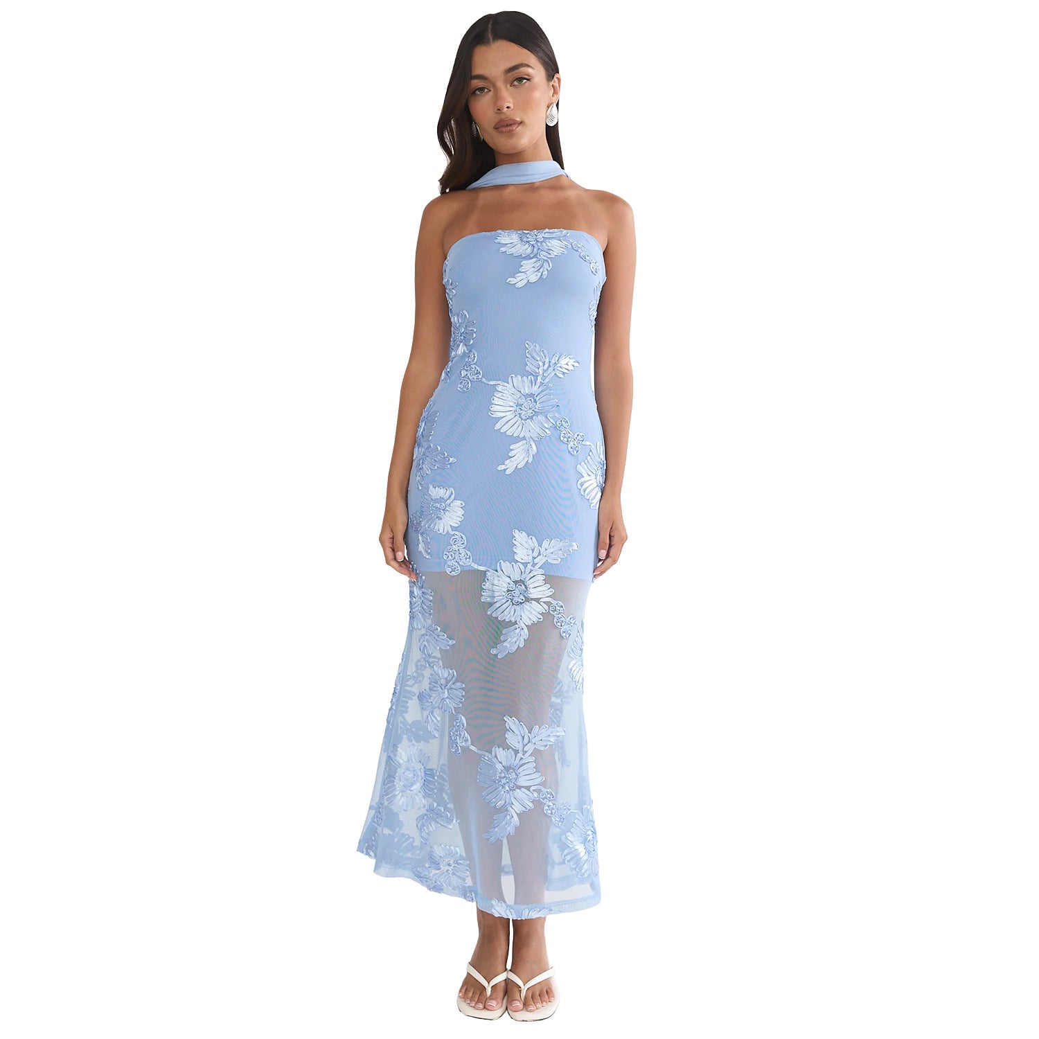 Tailored backless dress