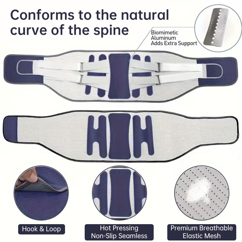Adjustable Back Support Belt - Pain Relief for Men & Women, Sciatica, Scoliosis, Herniated Disc, Posture Corrector