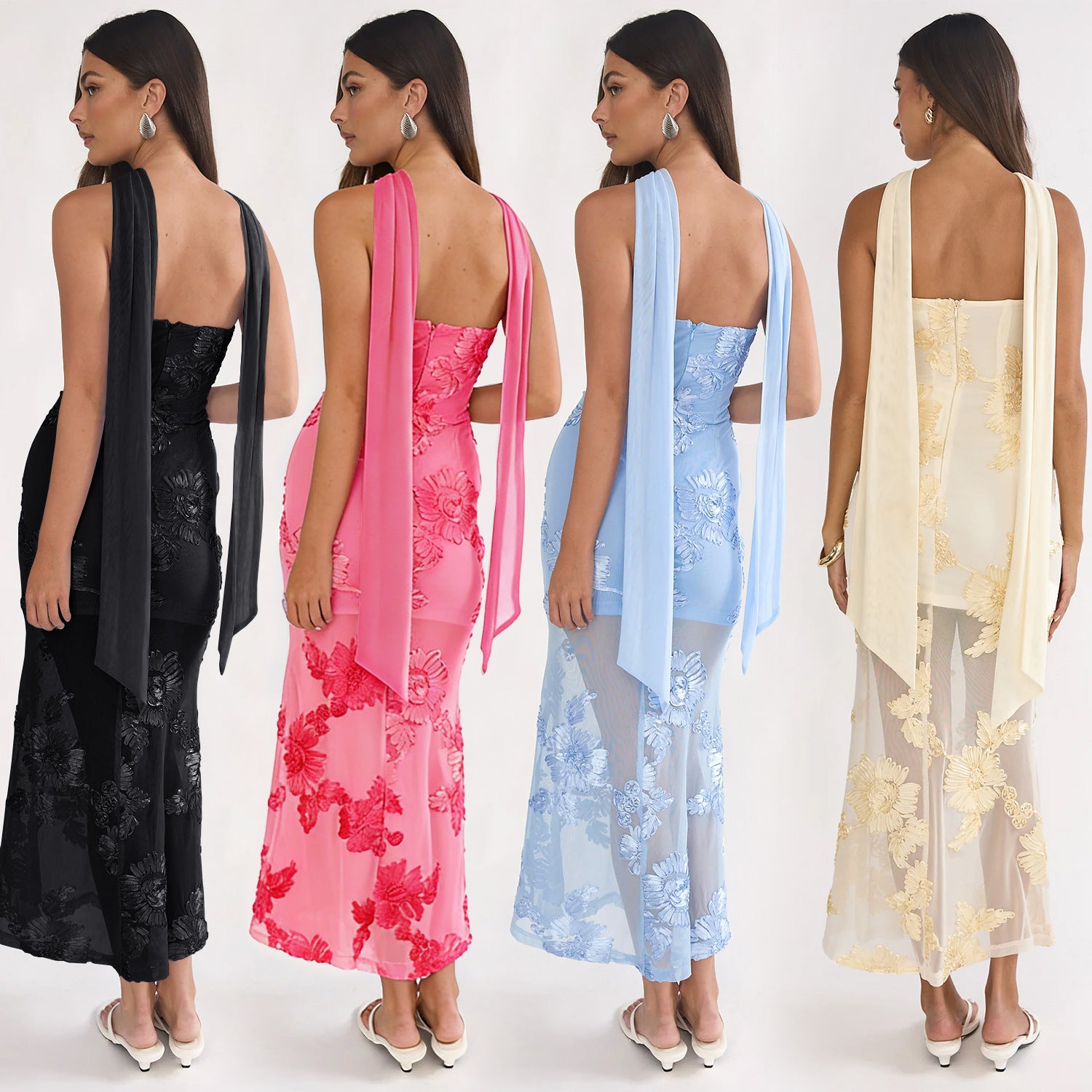 Tailored backless dress