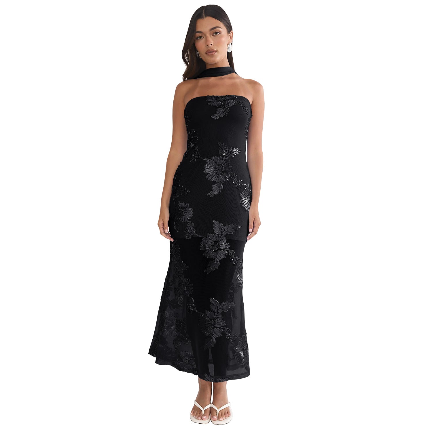 Tailored backless dress