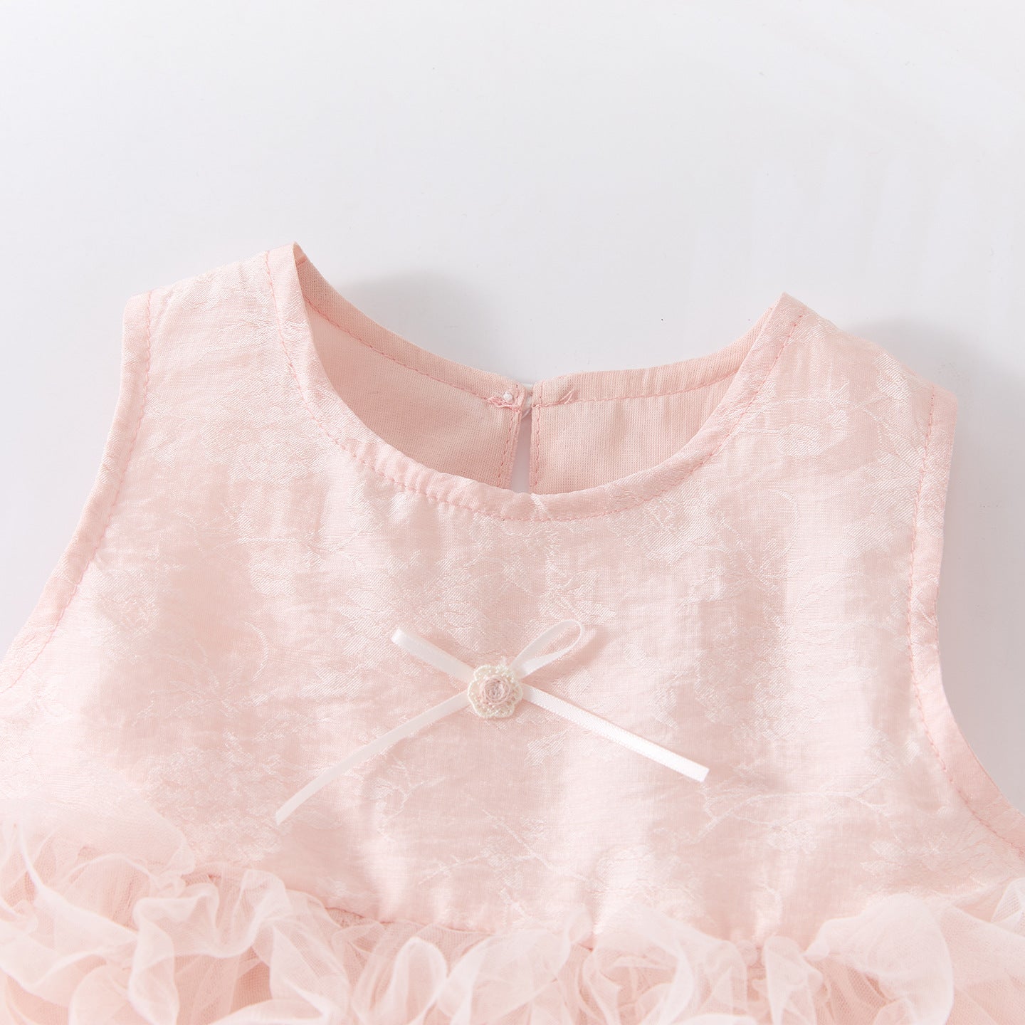 Bow Backless Dress, Baby Girl Cool Sweet Princess Mesh Puff Skirt
