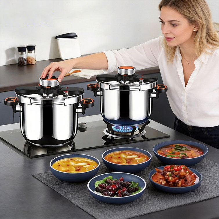 4L/6L Stainless Steel Pressure Cooker, Multi-functional Explosion-proof Pressure Pot for Gas Stove,  Electric P eprolo