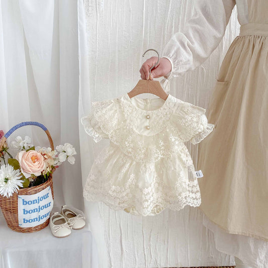 Baby Girl Cotton Princess Romper Onesie