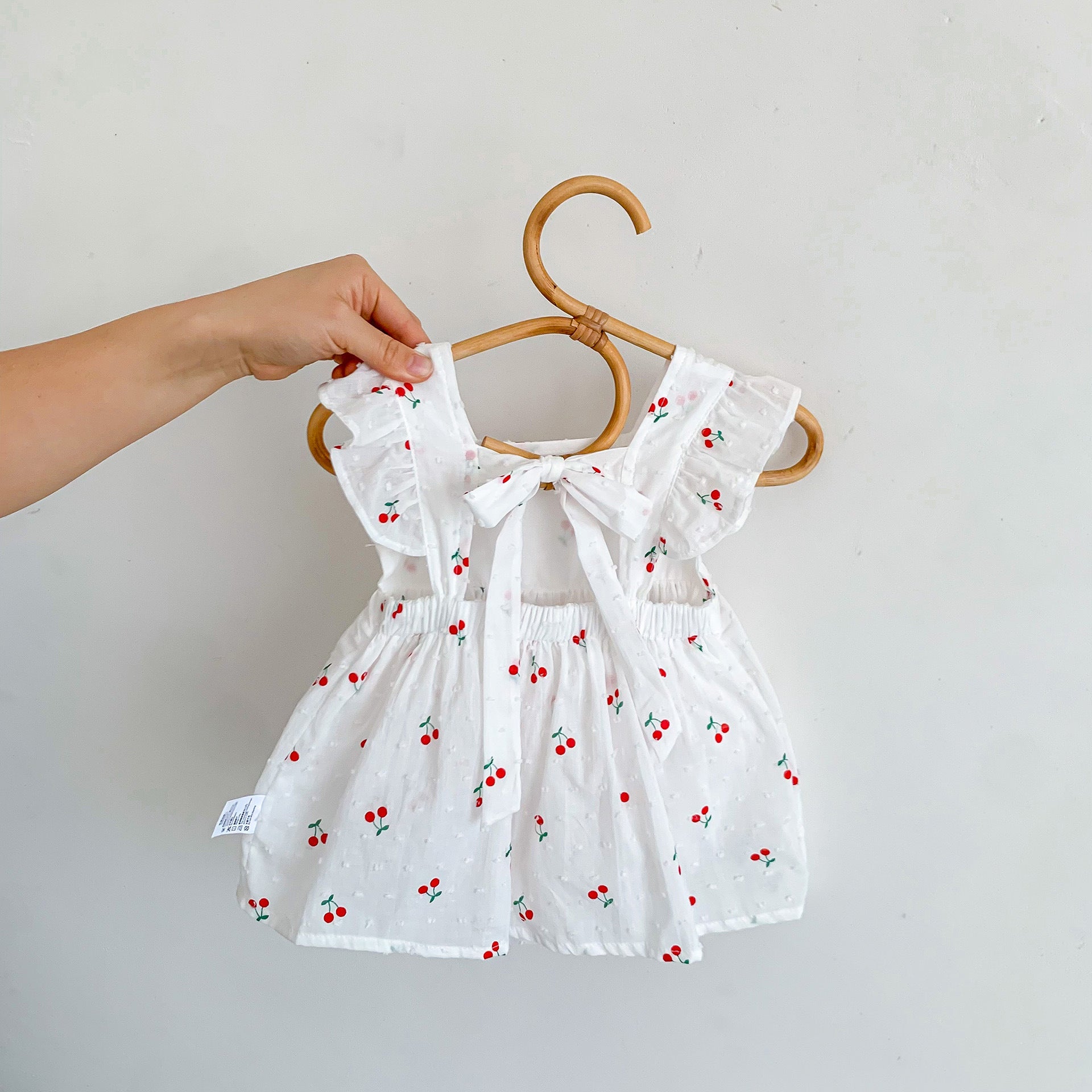 Summer Lightweight Baby Girl Clothes, Newborn Summer Outfit, Romper, Crawling Suit, Princess Bodysuit, Cherry Dress