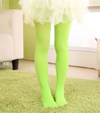 Girls Ballet Dance Pantyhose Children A Thin Section Fashion Velvet Tights Baby Solid Black White Stockings For 0-15Y Kids CN