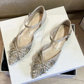 Chaussures Pour Femmes Plat Factory Wholesale High Quality Sandalia Rhinestone Fashion Flat Sandals for Women and Ladies.