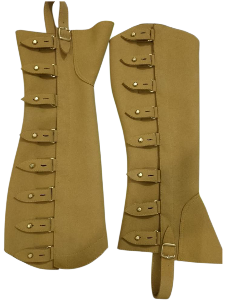 Tan Khaki Suede Buckle Chaps