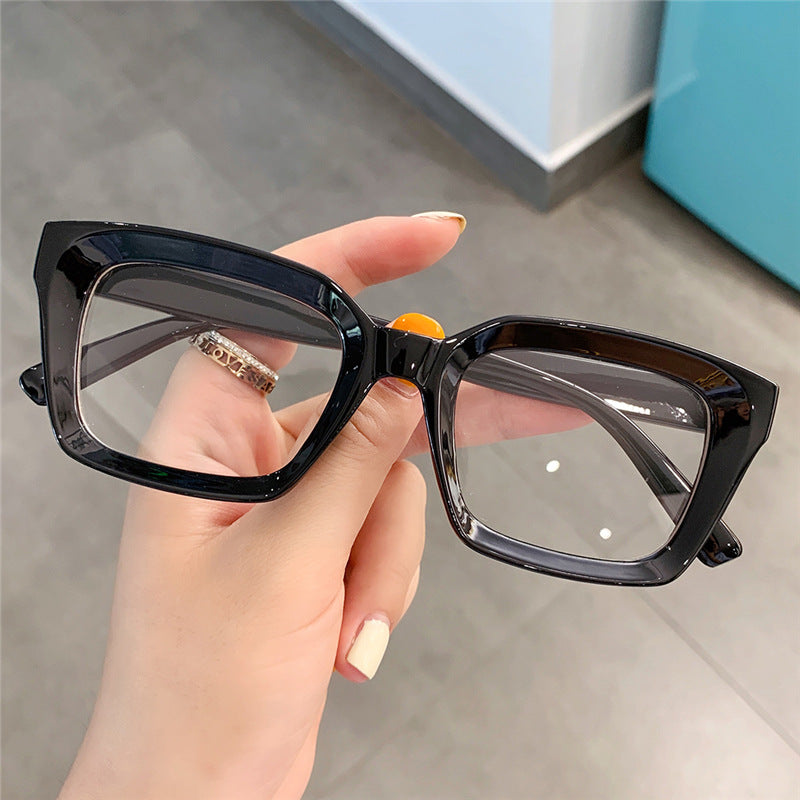 New Box Flat Glasses Full Frame Retro Flat Glasses Export Simple Frame Glasses