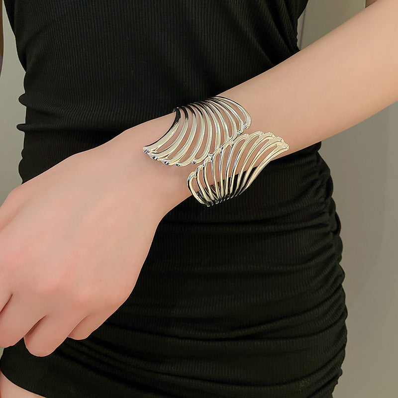 Cross-border European And American Open Arm Ring Bracelet Advanced Sense Niche Joker Bracelet Exaggerated Personality Fashion Jewelry Women Wholesale