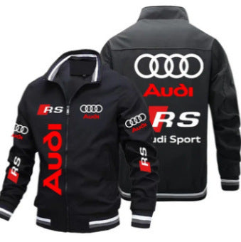 2025 European And American Hot Selling Car Standard Men's Jacket Motorcycle Baseball Suit Casual Loose Sports Zipper Plus Size Jacket Men's Wear