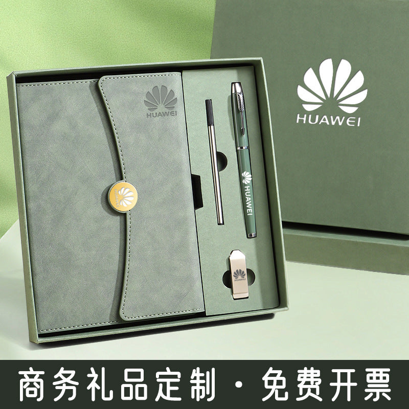 Gift Notebook Set, Corporate Notepad, Office Business Gift Box, Simple Logo, Creative Planner, Light Luxury
