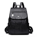 New Women's Backpack Large Capacity Soft Leather Travel Bag Fashion Student Anti-theft Imitation Sheepskin Backpack
