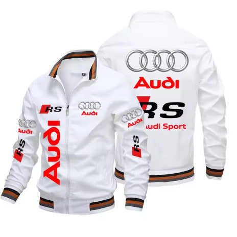 2025 European And American Hot Selling Car Standard Men's Jacket Motorcycle Baseball Suit Casual Loose Sports Zipper Plus Size Jacket Men's Wear